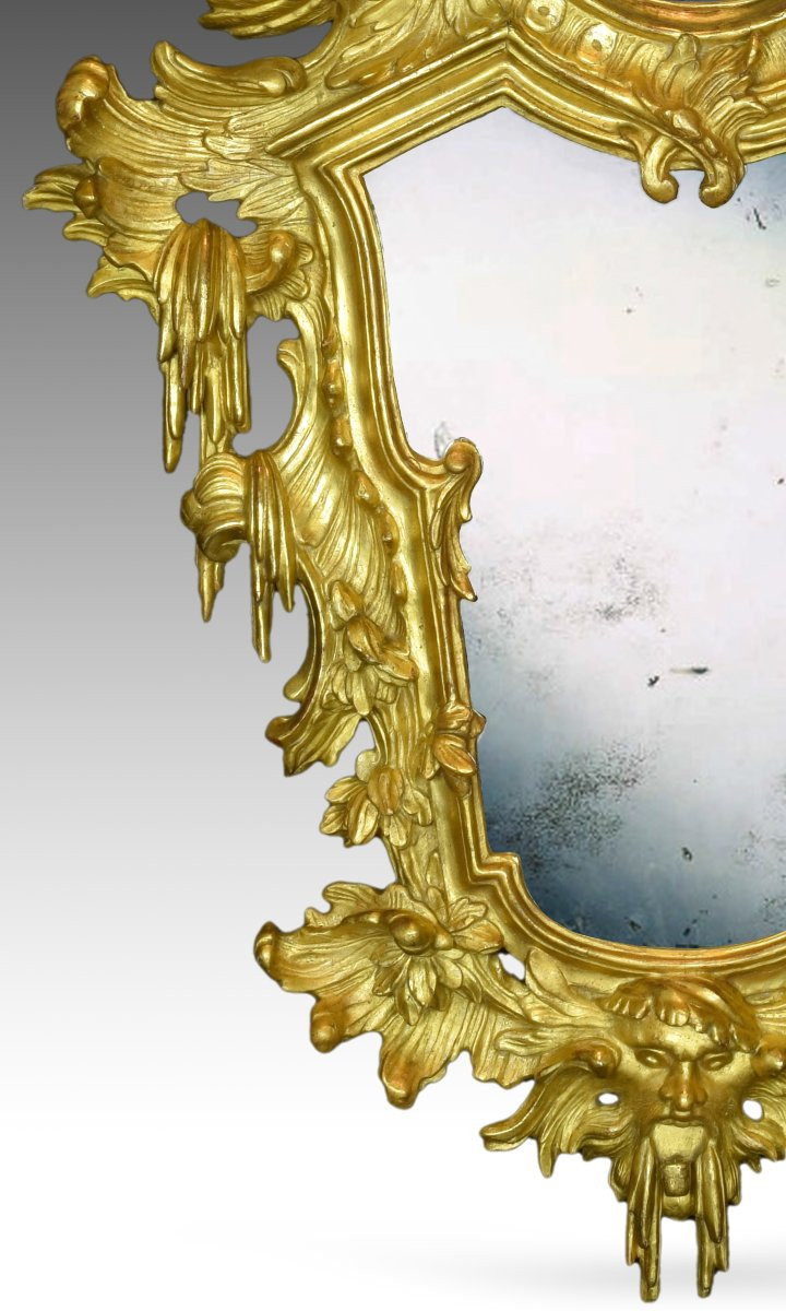 Pair Of Horns Of Plenty. Carved And Gilded Wood. 18th Century.  -photo-2