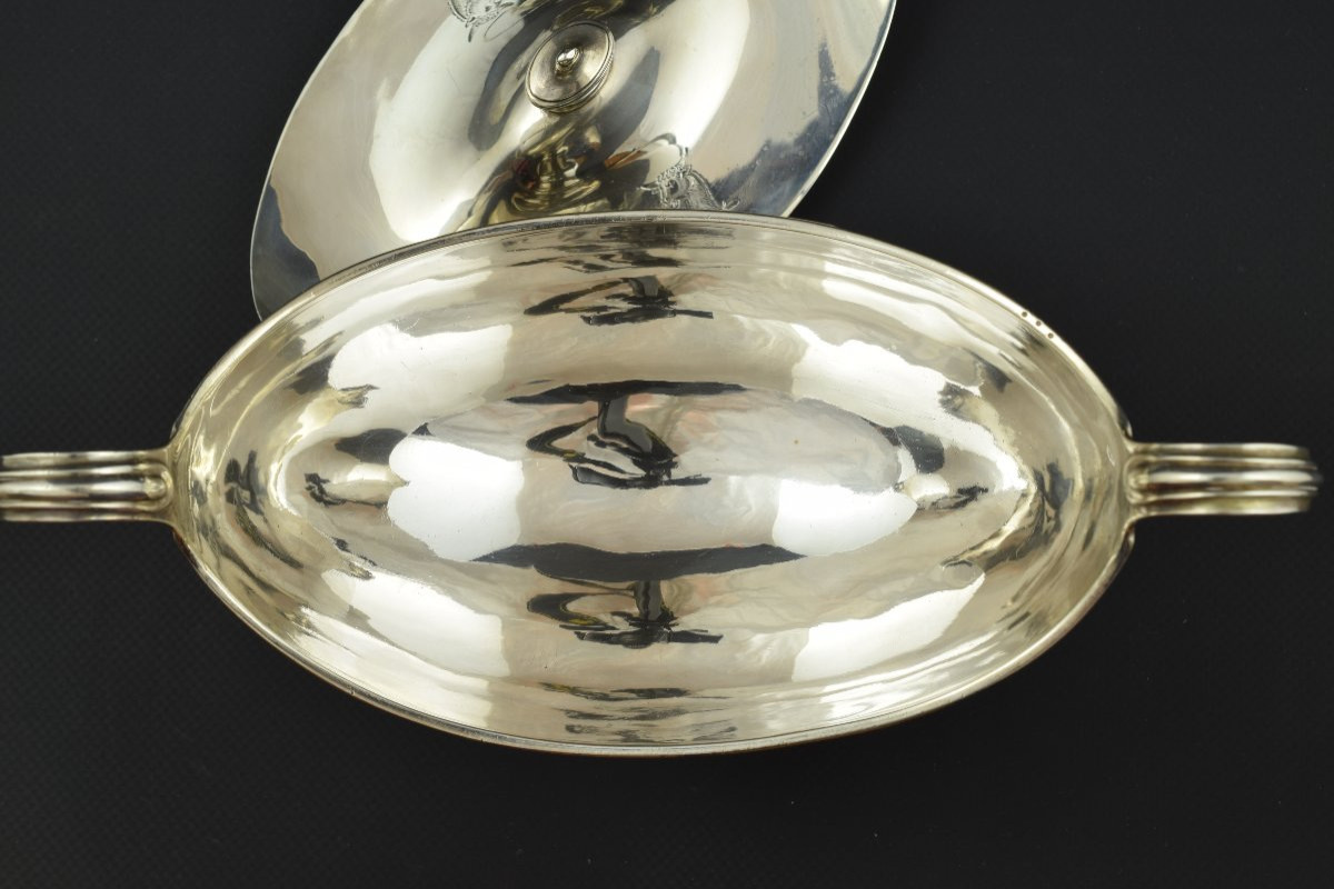 Ensemble de quatre saucières Jorge III. En argent. Henry Chawner (act. 1786-1796), 1790.  -photo-3