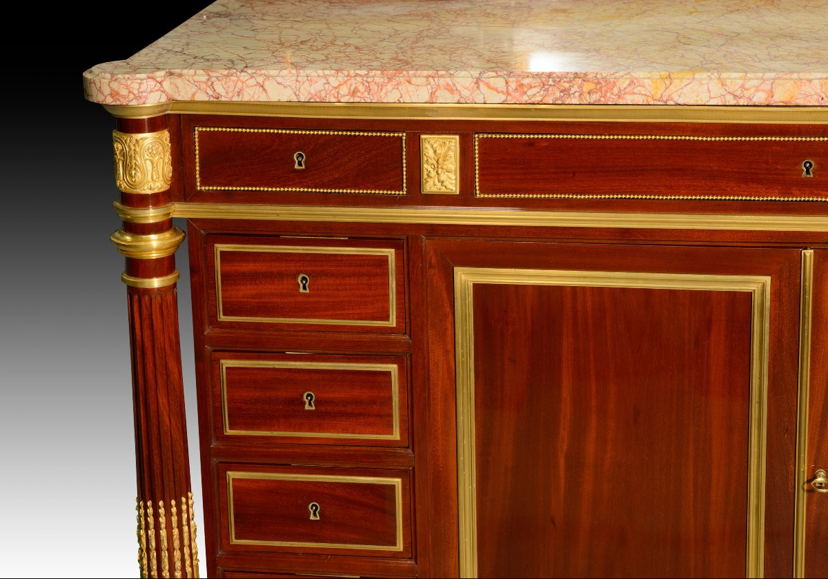 Louis XVI Style Dressing Table. Wood, Etc. Guéret Frères, Paris, France, 19th Century.  -photo-4