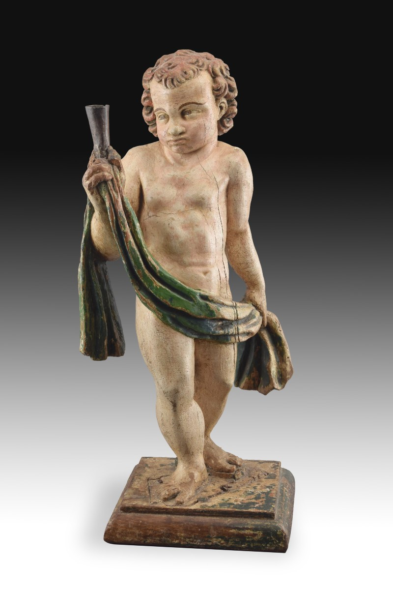 Figure Carrying A Torch. Castilian School, 16th-17th Centuries.