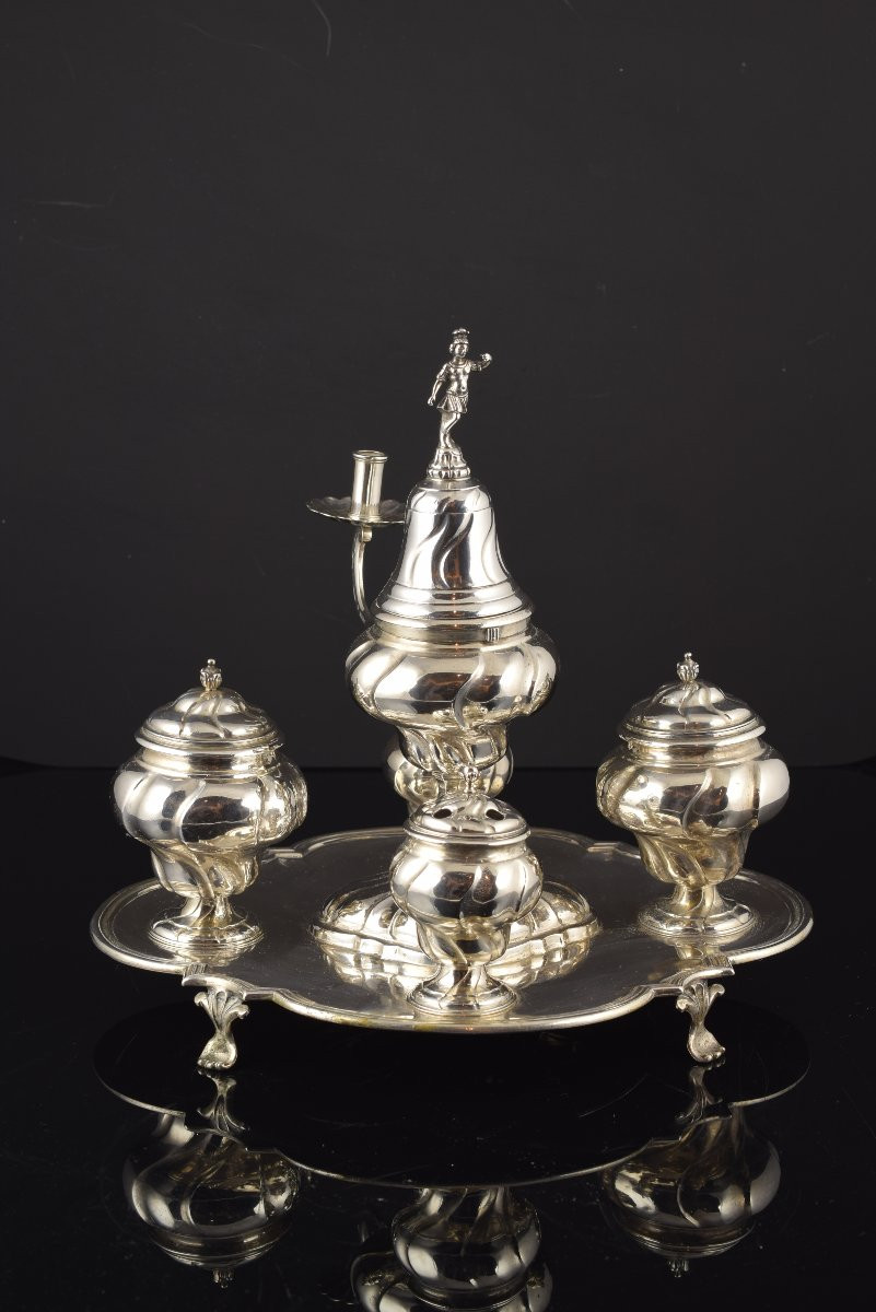 Bureau en argent. Vicente Roces, Saragosse, vers 1760.-photo-5