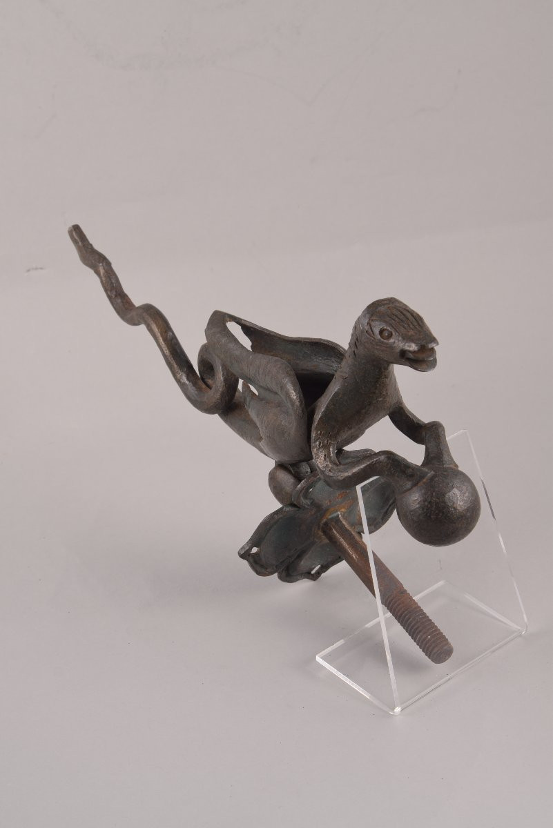 Pair Of Door Knockers. Made Of Iron. 20th Century. -photo-3