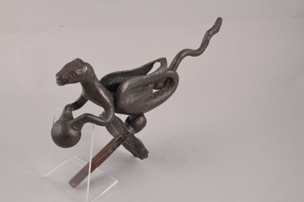 Pair Of Door Knockers. Made Of Iron. 20th Century. -photo-4