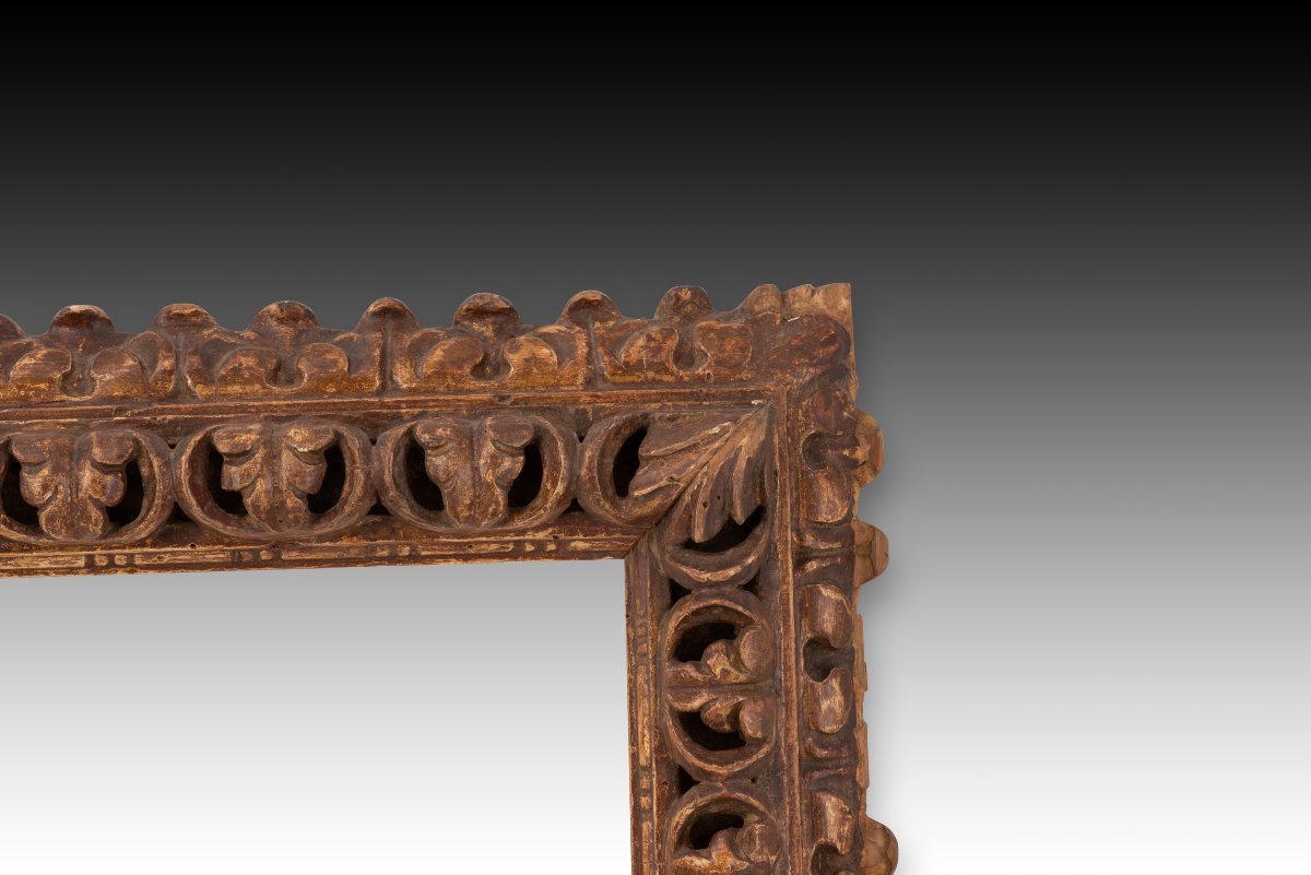 Frame. Carved Wood. 18th Century. -photo-4