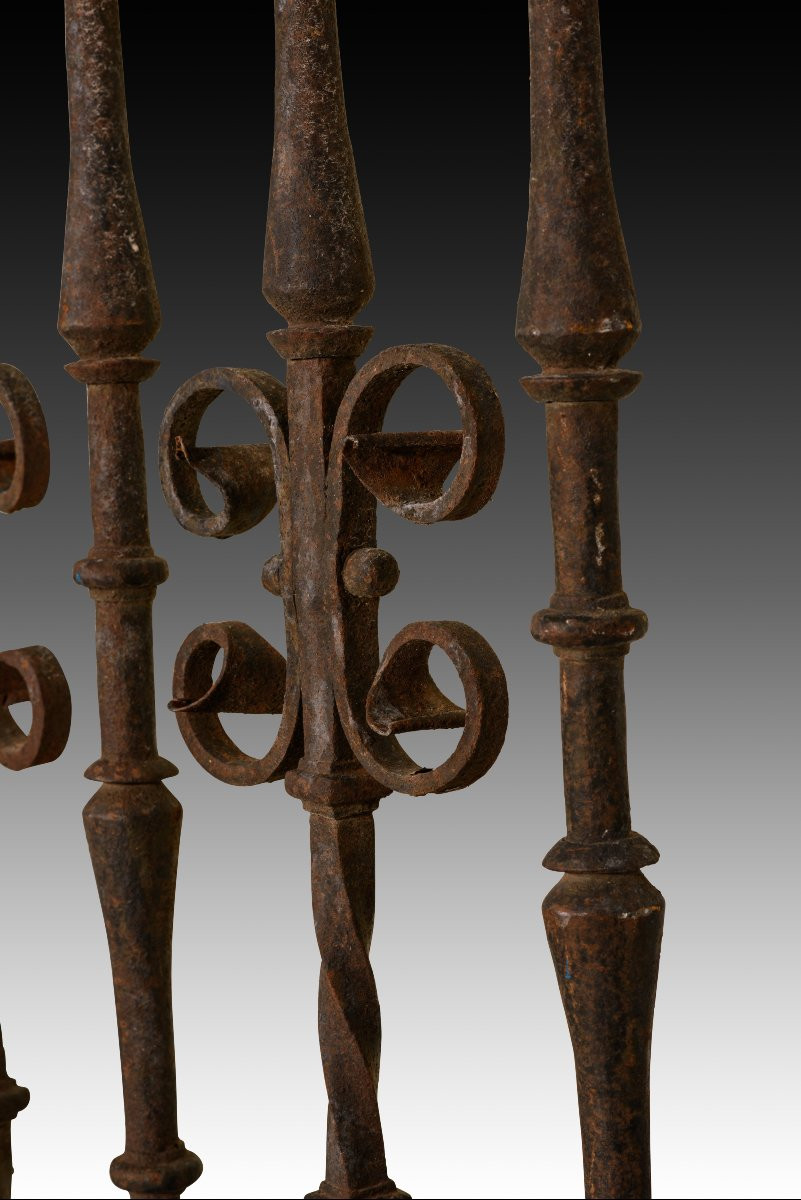 Pair Of Railings. Wrought Iron. Segovia, 16th Century.  -photo-1
