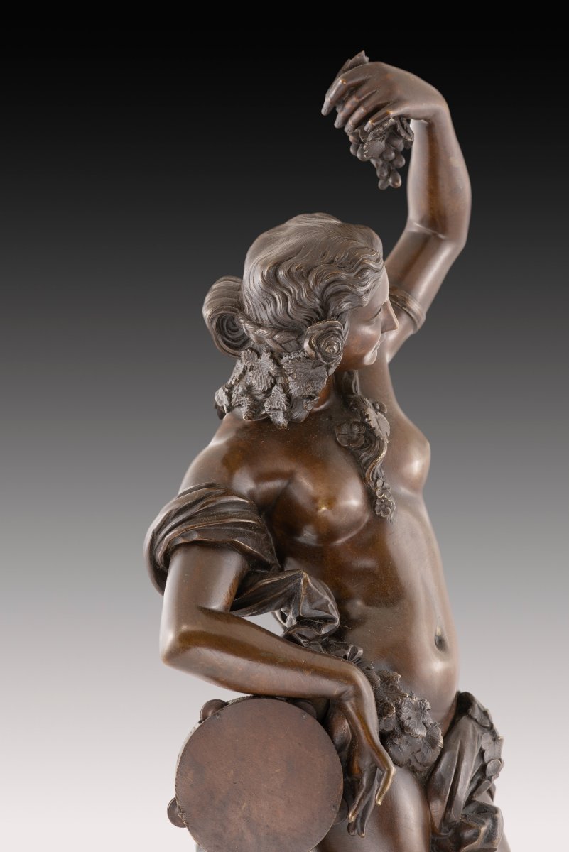  Figures allégoriques. Bronze, marbre. DEVAULX, François Théodore. France, XIXe siècle.-photo-2