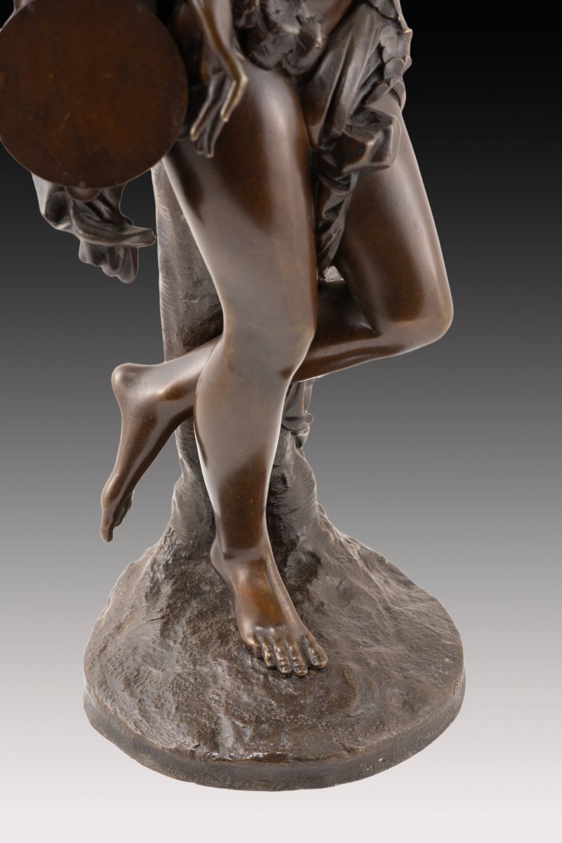  Figures allégoriques. Bronze, marbre. DEVAULX, François Théodore. France, XIXe siècle.-photo-3