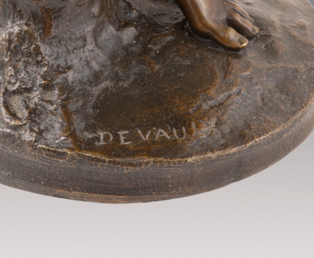  Figures allégoriques. Bronze, marbre. DEVAULX, François Théodore. France, XIXe siècle.-photo-5