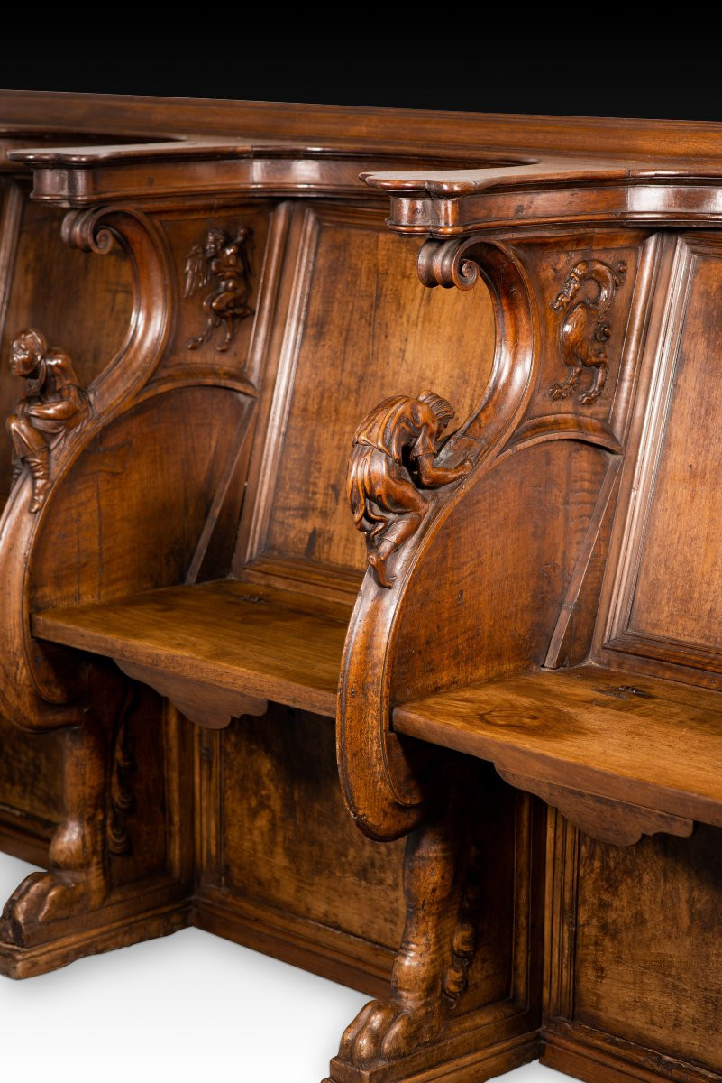 Choir Stalls. Walnut Wood. Spanish School, 16th Century. -photo-3