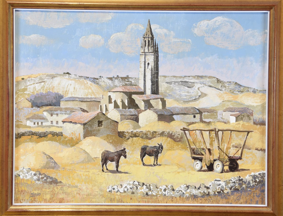  Rural Scene. Oil On Canvas. Signed (lower Left Corner). López Murias, Isidro-photo-2