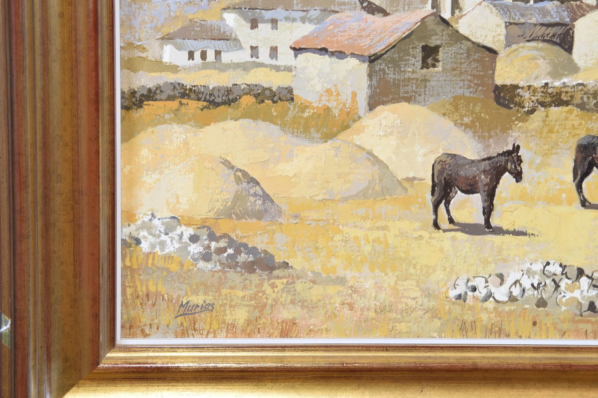  Rural Scene. Oil On Canvas. Signed (lower Left Corner). López Murias, Isidro-photo-3