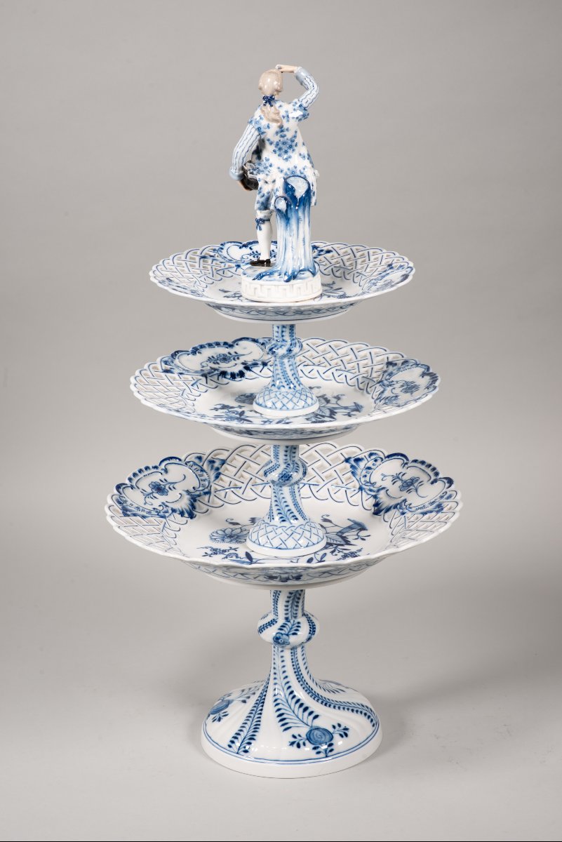 Pièce maîtresse. Porcelaine émaillée. Meissen, Allemagne, probablement seconde moitié du XIXe -photo-3
