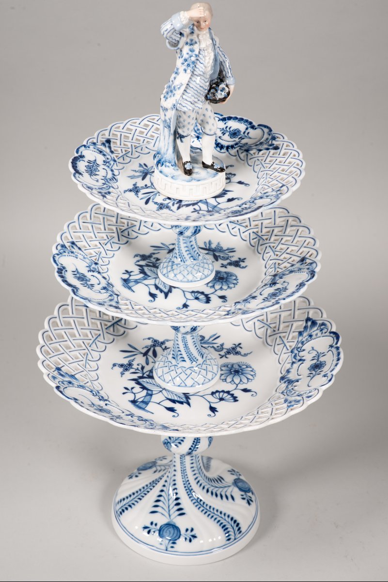Pièce maîtresse. Porcelaine émaillée. Meissen, Allemagne, probablement seconde moitié du XIXe -photo-4