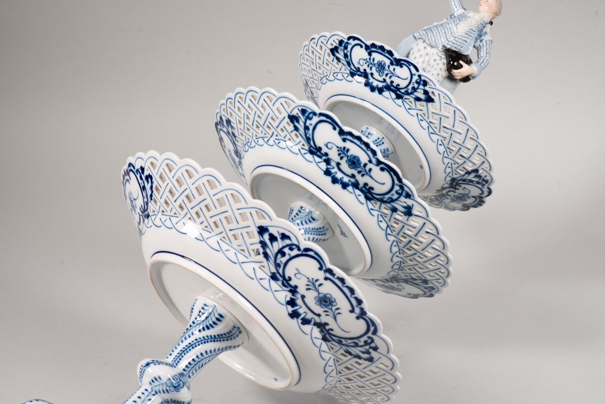 Pièce maîtresse. Porcelaine émaillée. Meissen, Allemagne, probablement seconde moitié du XIXe -photo-6
