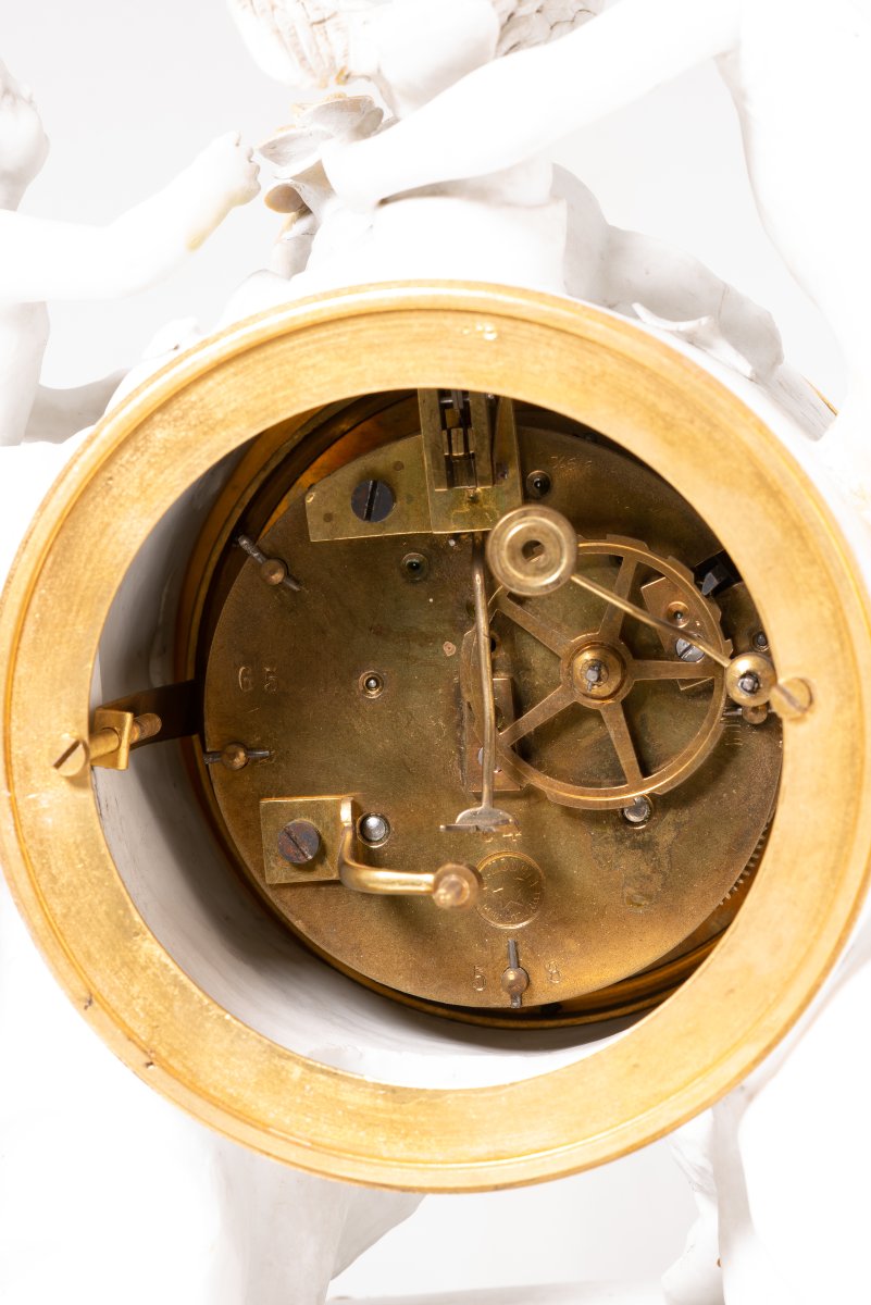 Horloge de cheminée de style Louis XVI. Crosnier, Paris, France, vers 1900-photo-2