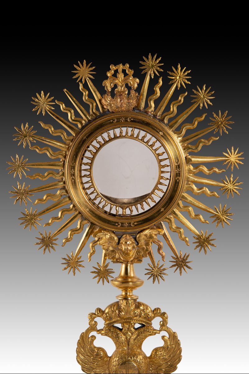 Oblate, San Martín de Cartes (Cantabrie, Espagne). Bronze doré. École espagnole, 1680. -photo-5