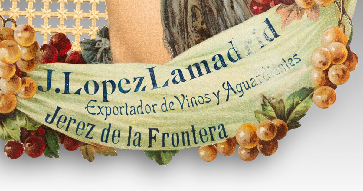 Affiche publicitaire, J. López Lamadrid, exportateur de vins et spiritueux, Jerez (...).-photo-4
