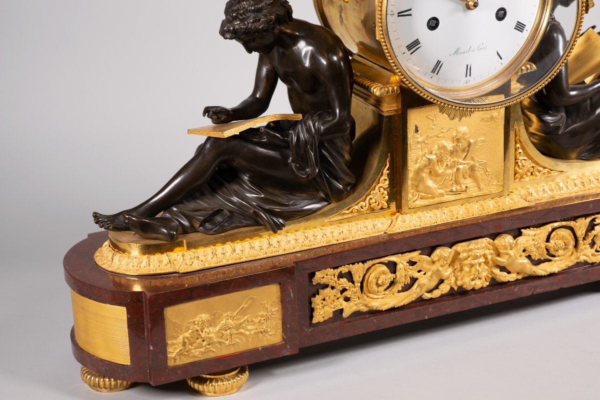 Table Clock, "study" And "philosophy". Mesnil, Paris, France, Circa 1815.-photo-4