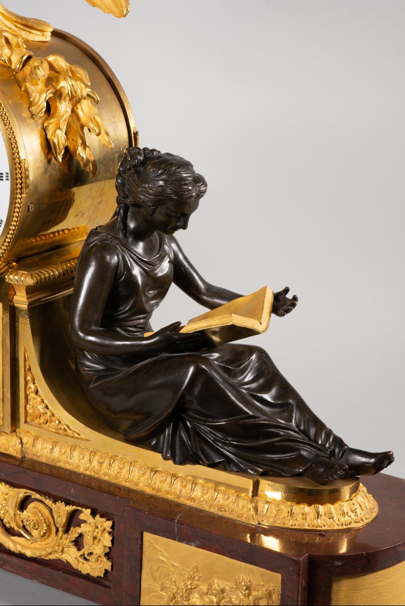 Table Clock, "study" And "philosophy". Mesnil, Paris, France, Circa 1815.-photo-7