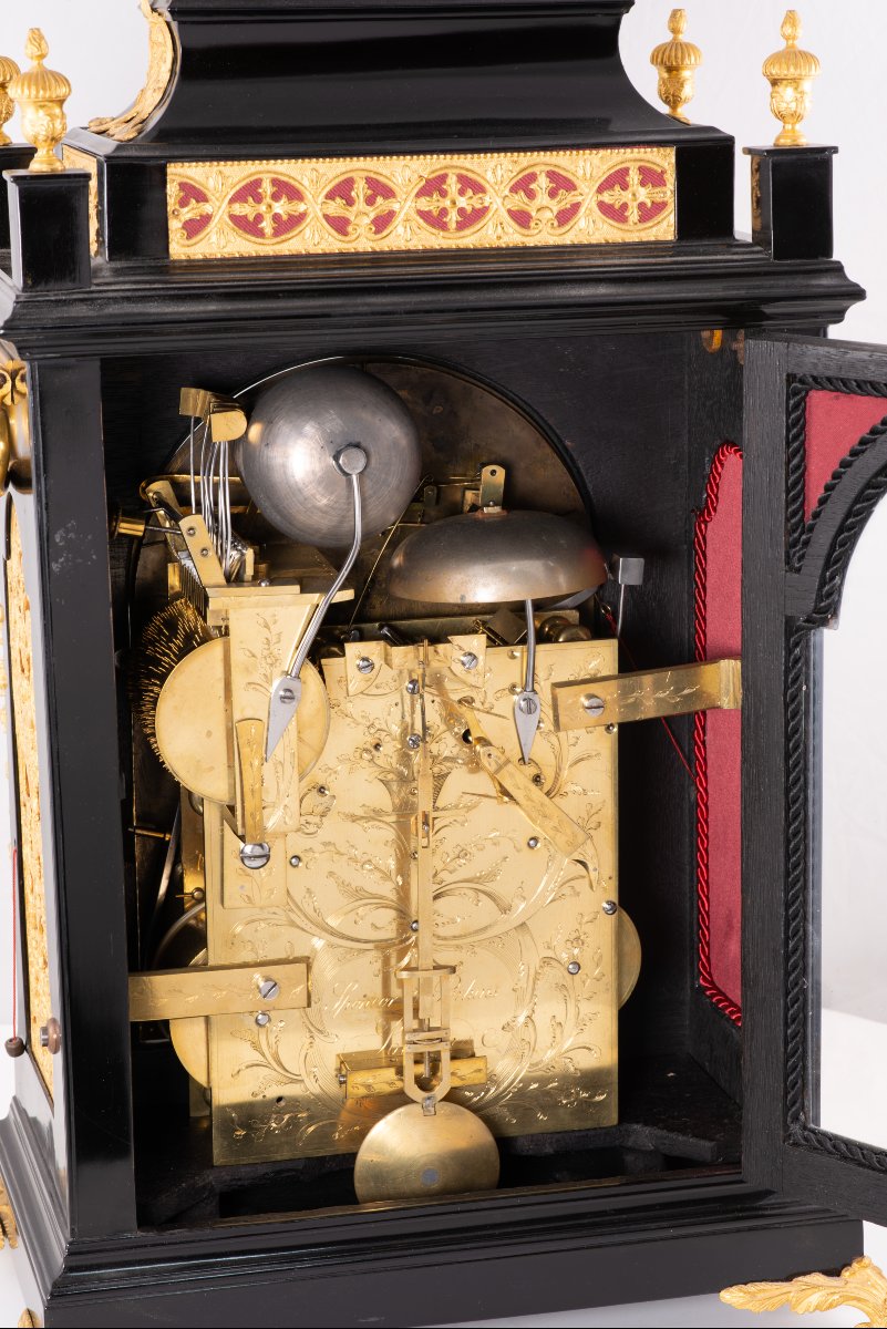 “bracket” Table Clock With Automata And Chime. Spencer & Perkins. 1765-1806.-photo-4