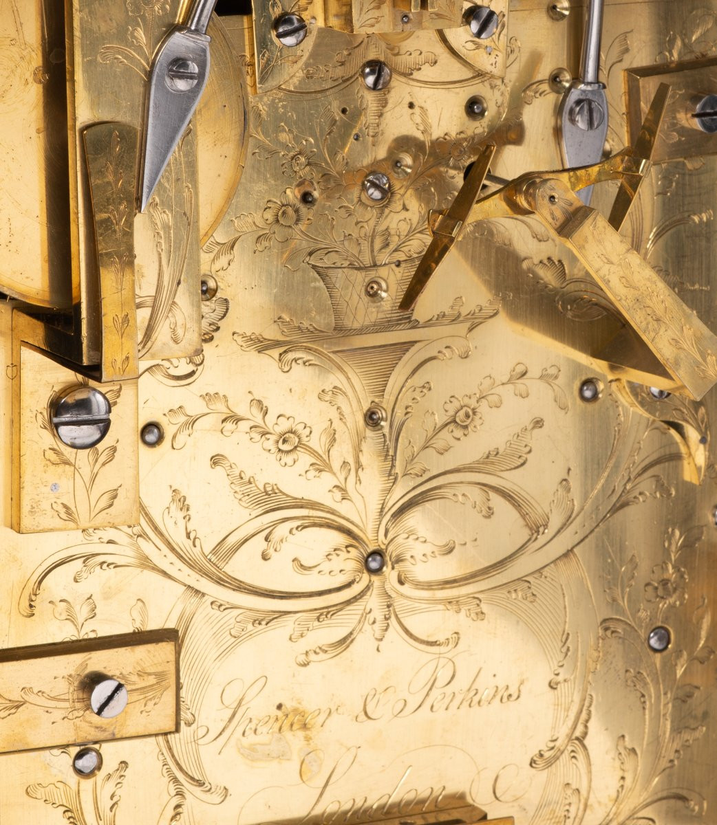 “bracket” Table Clock With Automata And Chime. Spencer & Perkins. 1765-1806.-photo-6
