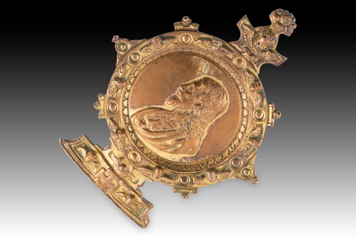 Pax. Bronze. Spanish School, 16th Century.  -photo-3