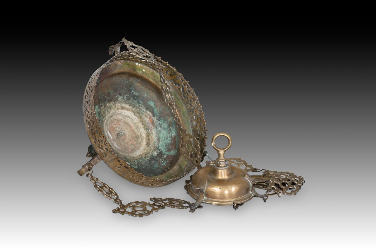 Lamp. Bronze. 17th Century.-photo-4