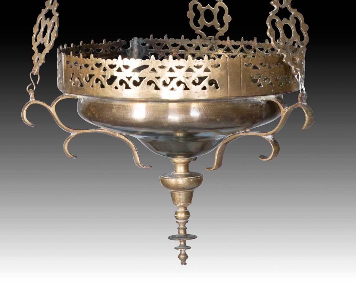 Lamp. Bronze. 17th Century.-photo-2