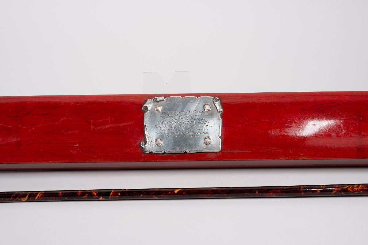 Evaristo Martín Freire Command Baton With Case. Tortoiseshell, Gold, Metal, Etc. Spain, XX-photo-8