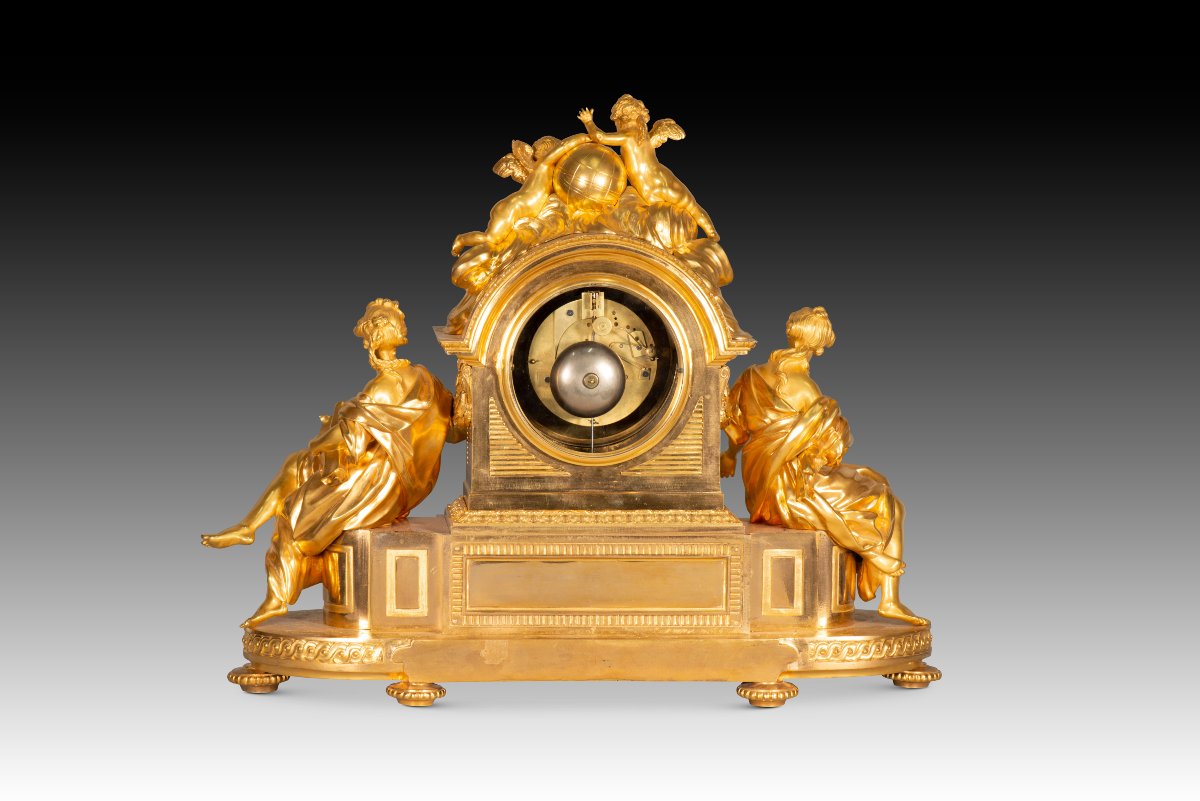 Louis XVI-style Table Clock.  French School, Honoré Pons And Louis-auguste Marquis.-photo-2