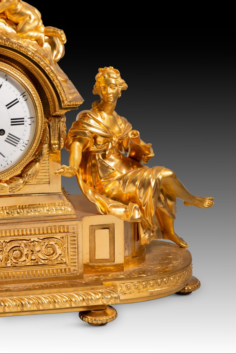 Louis XVI-style Table Clock.  French School, Honoré Pons And Louis-auguste Marquis.-photo-4