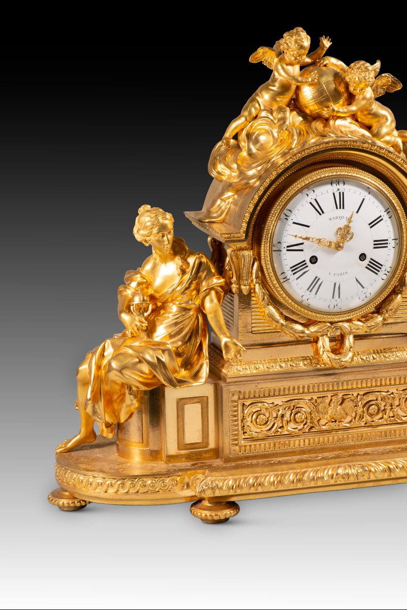 Louis XVI-style Table Clock.  French School, Honoré Pons And Louis-auguste Marquis.-photo-5