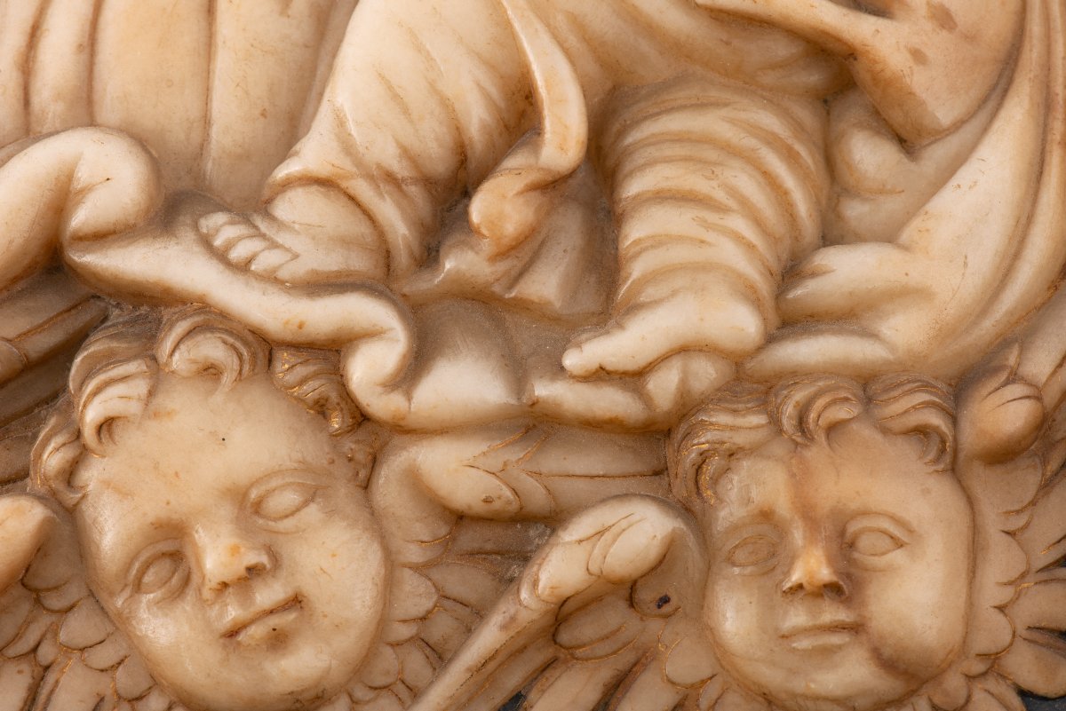 La Vierge à l'Enfant. Alabâtre sculpté. Attribué à PARDO, Gregorio (1513-1552). -photo-6