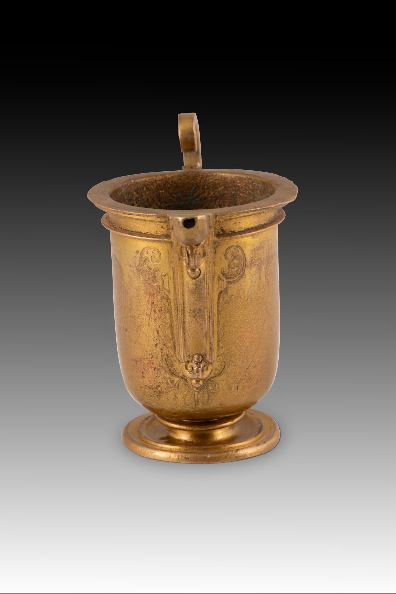 Jug With A Spout. Gilded Bronze. Spanish School, 17th Century. -photo-5