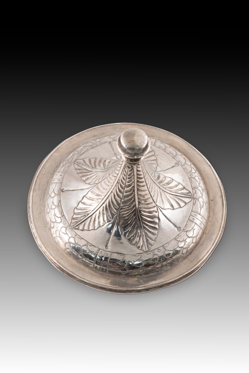 Lid For A Pyx Or Chalice. Silver. 16th Century.