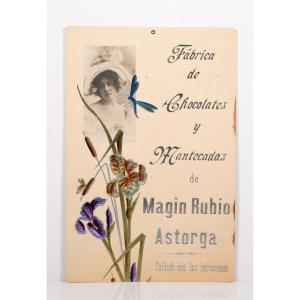 Affiche publicitaire, usine Magin Rubio. Papier ou carton. Espagne, peut-être vers 1900. La fab