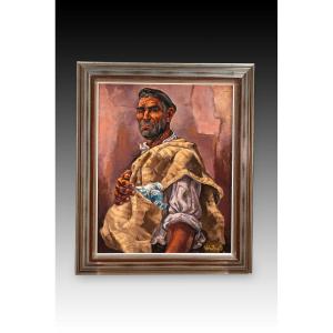 Paysan. Huile sur toile. VELA ZANETTI, José. 1972. Signé et daté (en bas à droite).