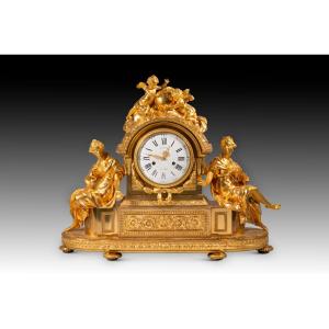 Louis XVI-style Table Clock. French School, Honoré Pons And Louis-auguste Marquis.