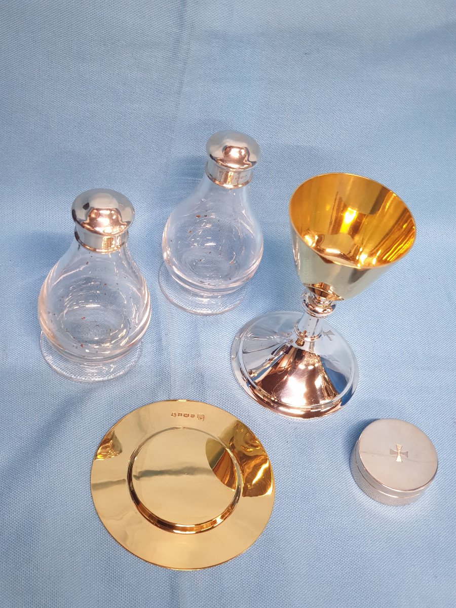 Service De Messe En Argent Massif. Royaume-uni, Birmingham, Jubilé 1934-photo-6
