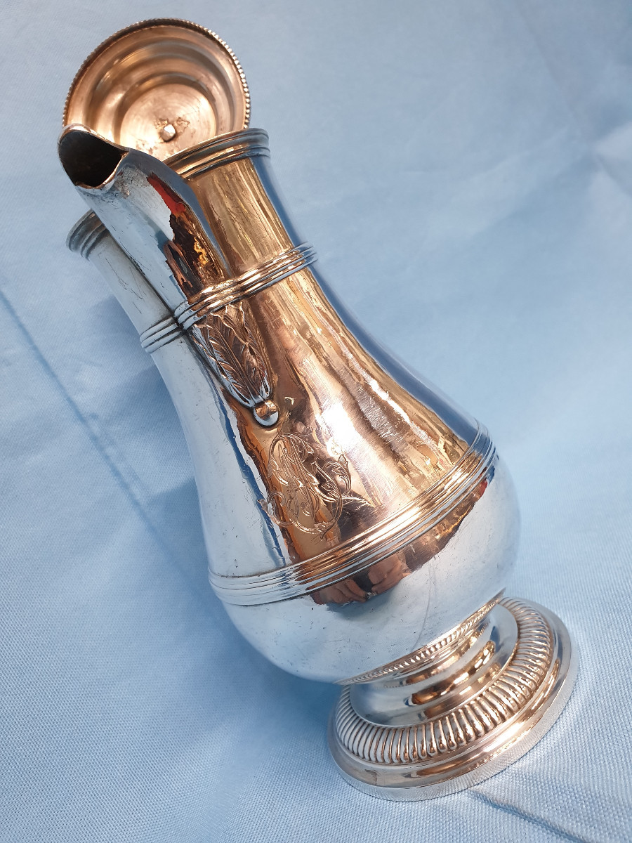Aiguière En Argent Massif. France, Paris 1734-35, Orfèvre Claude – Alexis Moulineau-photo-3