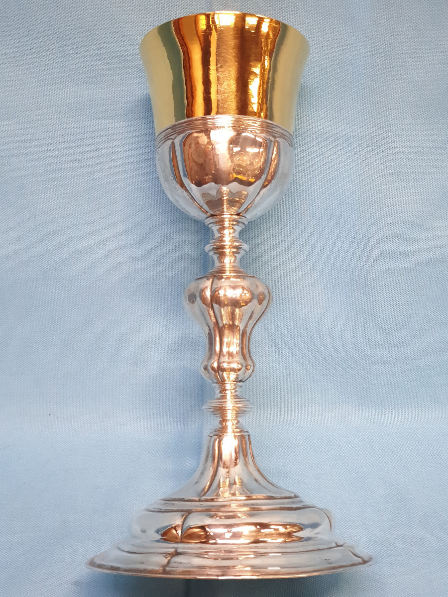 A Silver Chalice. Italy, Emilian Area (parma), Late 18th  Early 19th Century-photo-2