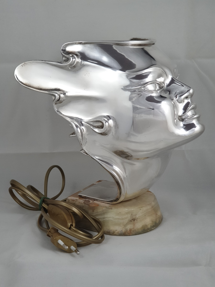 A Silver Lamp. Le Argenterie Di Milano Di Fiorentini Guido, 20th Century.-photo-6