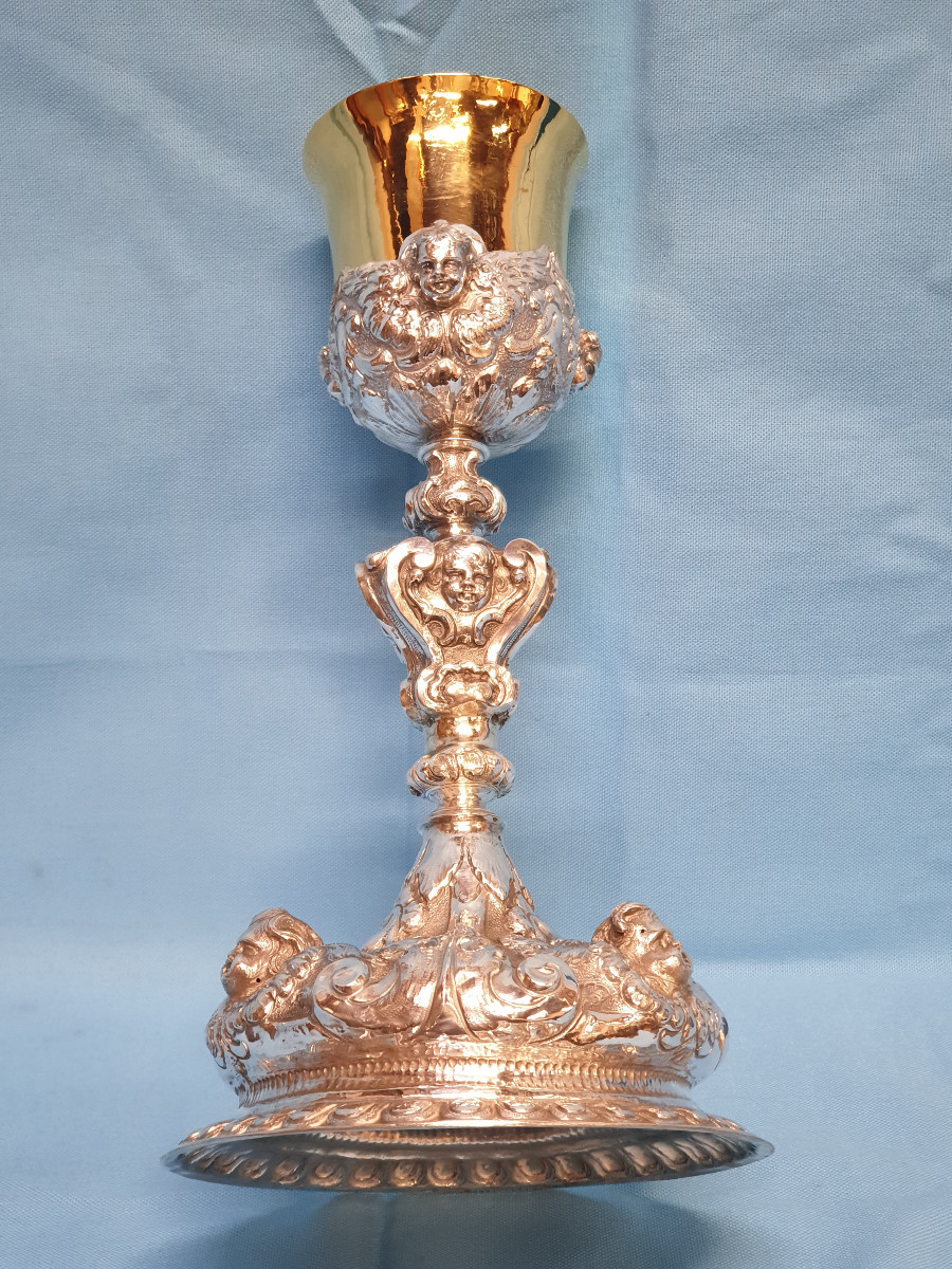 Calice en argent massif. Messine, 1724.-photo-4