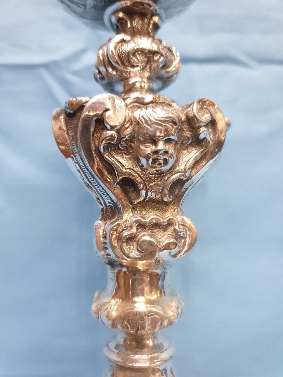 Calice en argent massif. Messine, 1724.-photo-3