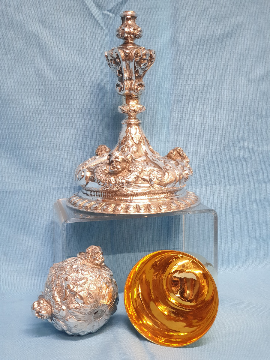 Calice en argent massif. Messine, 1724.-photo-7