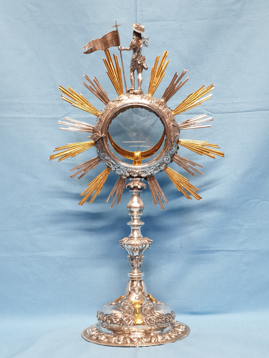 Ostensoir en argent massif. Venise, seconde moitié du XVIII siècle-photo-2
