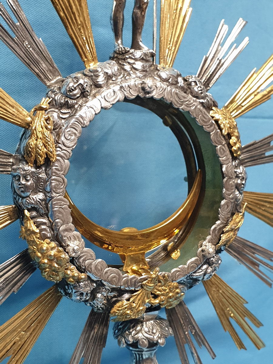 Ostensoir en argent massif. Venise, seconde moitié du XVIII siècle-photo-3