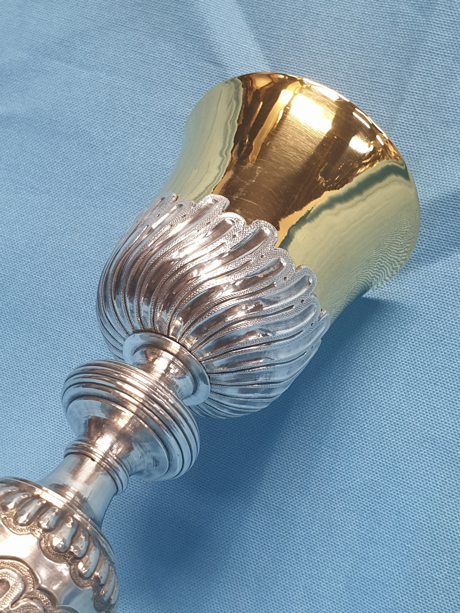 A Silver Chalice, France, Paris 1762, Silversmith Jean Jacques Tonnellier-photo-1