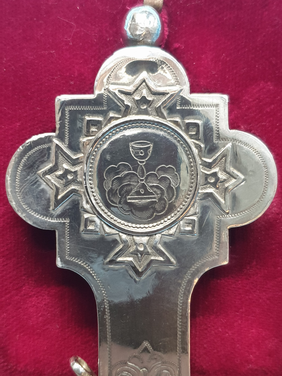 Croix en argent massif. Moscou 1892, essayeur A. Svetschin, orfèvre Vassili Sikathev.-photo-4