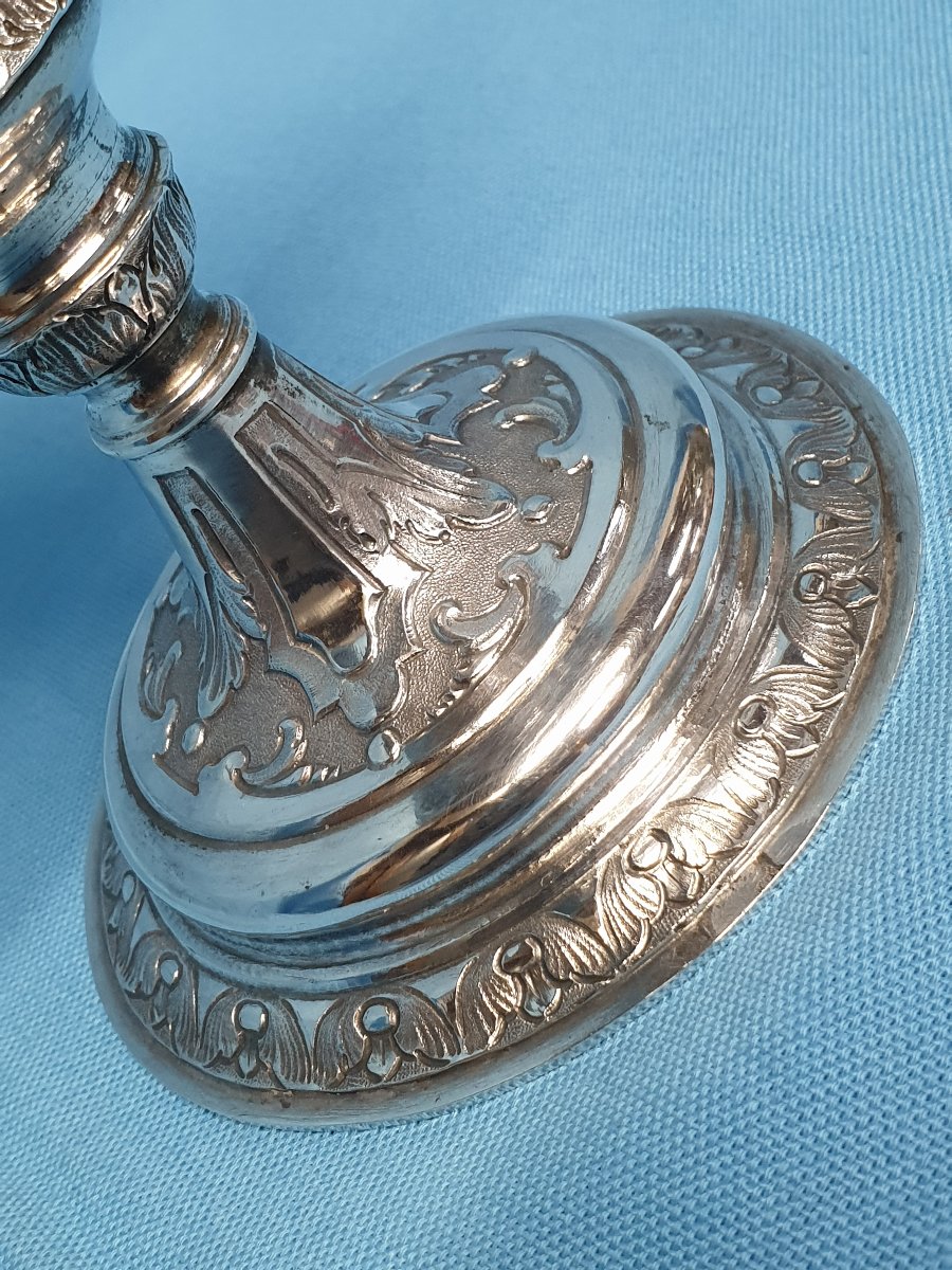 A Silver Ciborium. Lucca, 1753, Silversmith Michelangelo And Giovanni Vambré.-photo-4